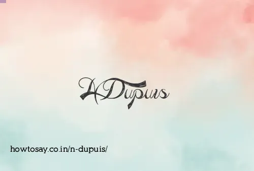N Dupuis