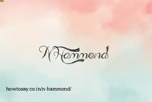 N Hammond
