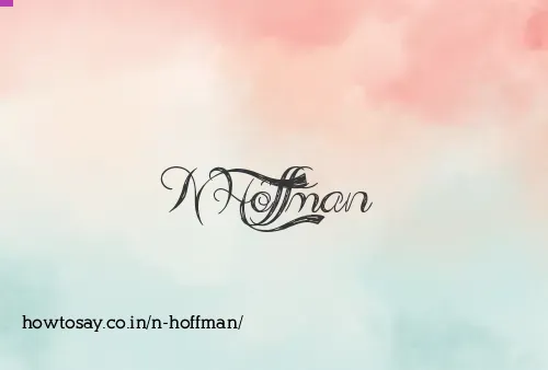 N Hoffman