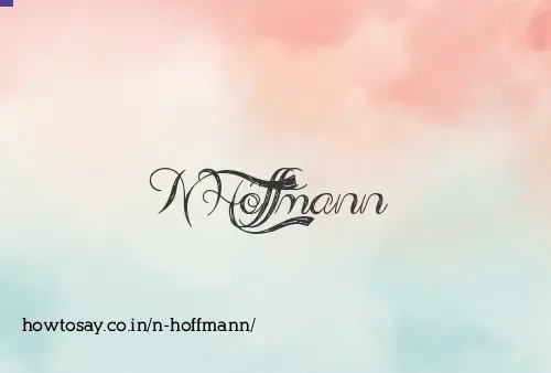 N Hoffmann