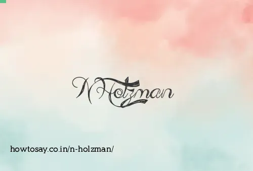 N Holzman