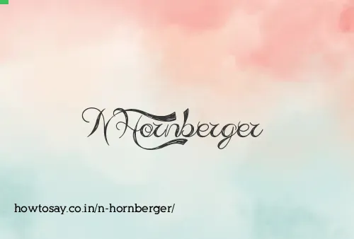 N Hornberger