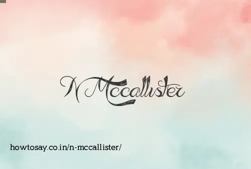 N Mccallister