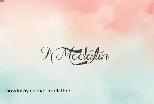 N Mcclaflin