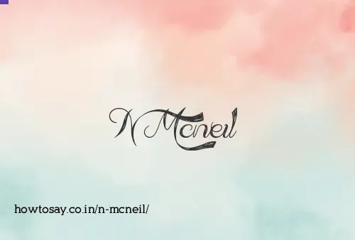 N Mcneil