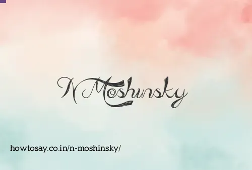 N Moshinsky