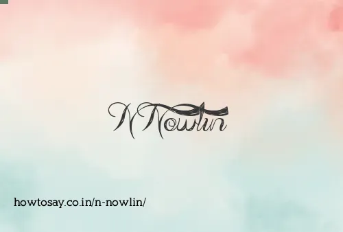 N Nowlin