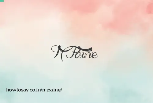 N Paine