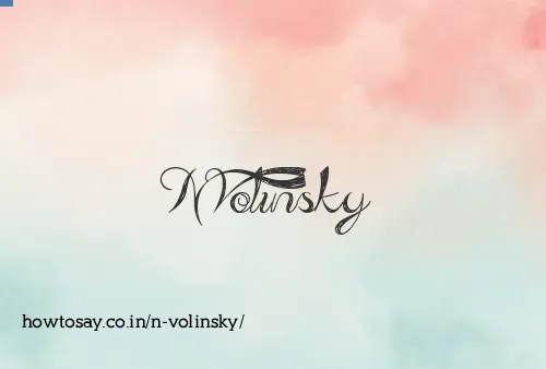 N Volinsky