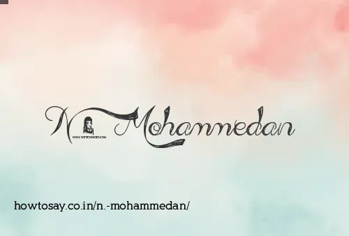 N. Mohammedan
