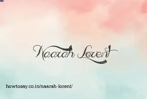 Naarah Lorent