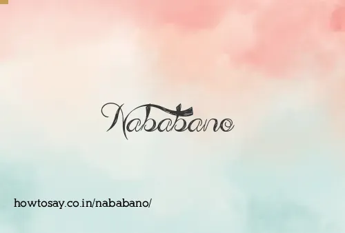 Nababano