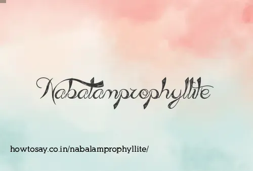 Nabalamprophyllite