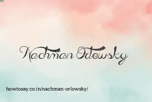 Nachman Orlowsky