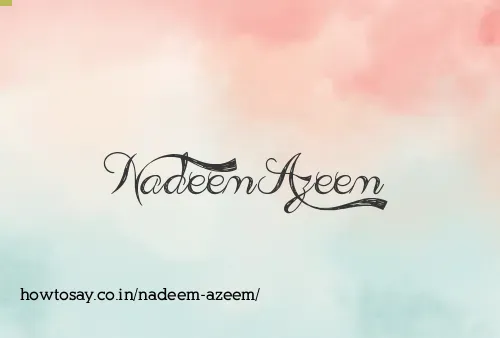 Nadeem Azeem