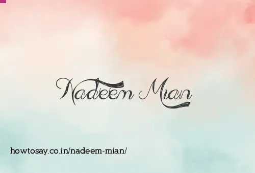 Nadeem Mian