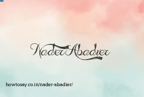 Nader Abadier