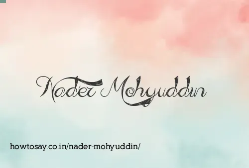 Nader Mohyuddin