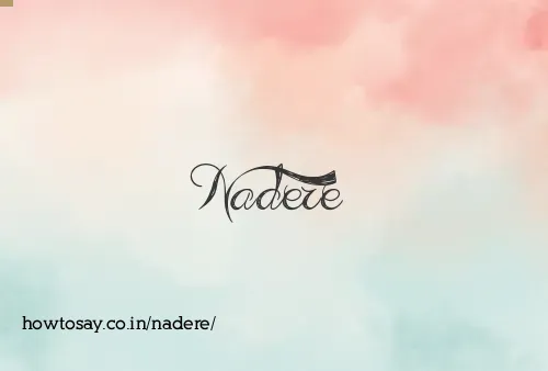 Nadere