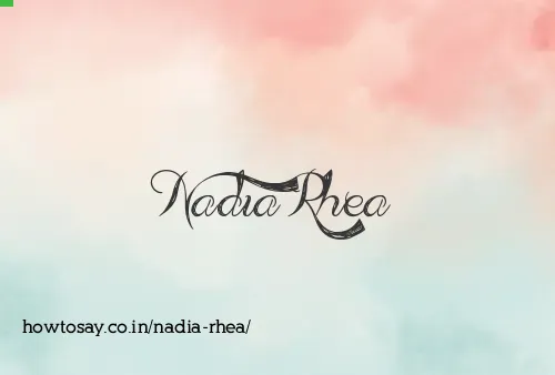 Nadia Rhea