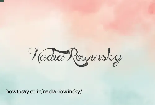 Nadia Rowinsky