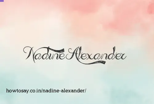 Nadine Alexander