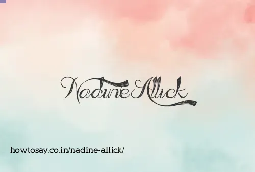 Nadine Allick