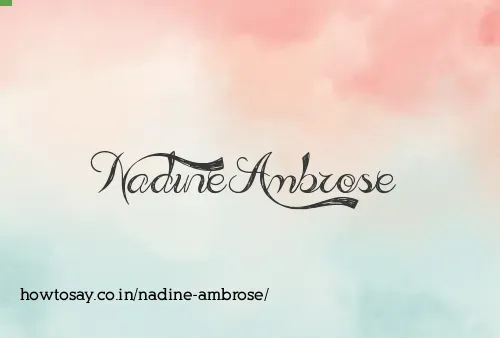 Nadine Ambrose