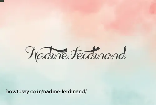 Nadine Ferdinand