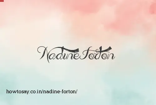 Nadine Forton