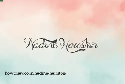 Nadine Hairston