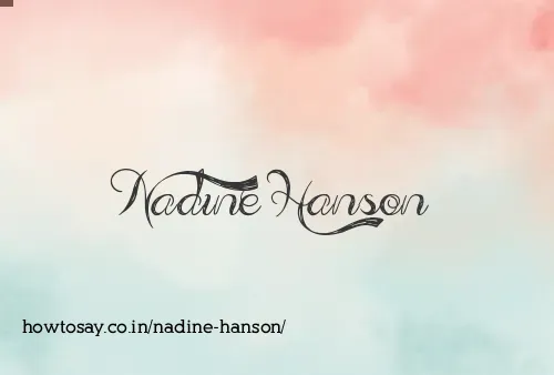 Nadine Hanson