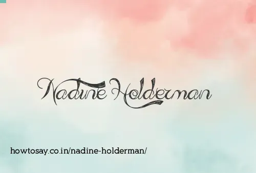 Nadine Holderman