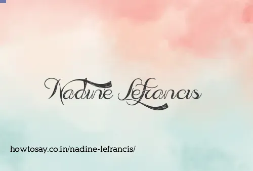 Nadine Lefrancis