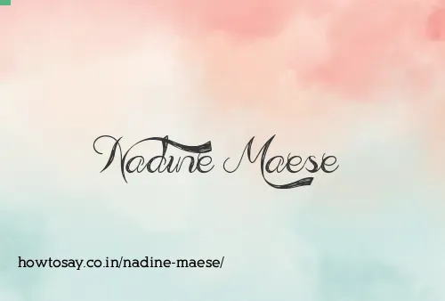 Nadine Maese