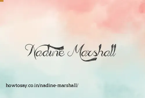 Nadine Marshall
