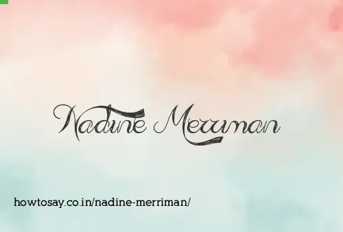 Nadine Merriman