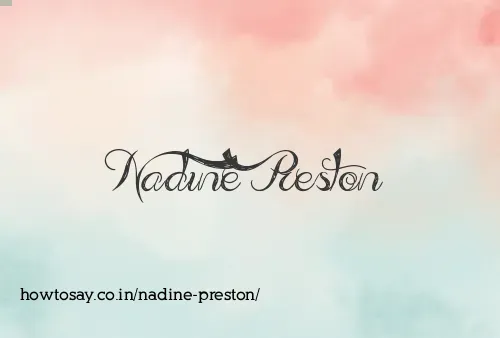 Nadine Preston