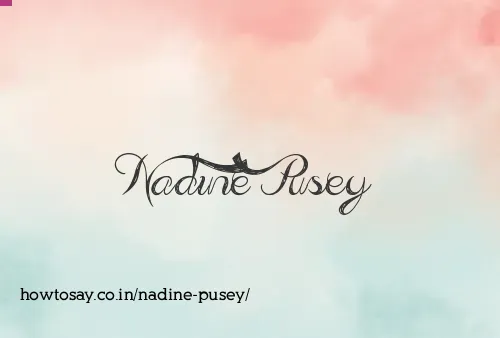 Nadine Pusey