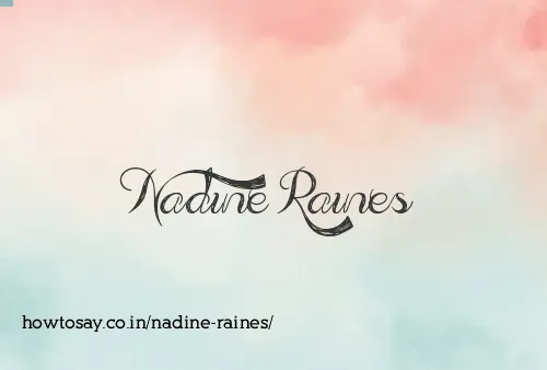 Nadine Raines