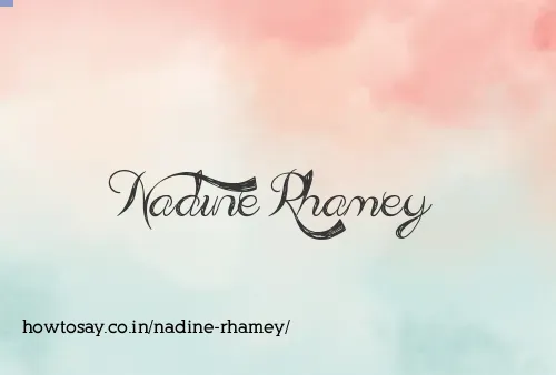 Nadine Rhamey