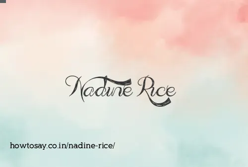 Nadine Rice