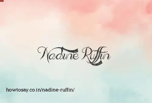 Nadine Ruffin