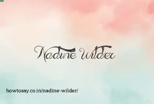 Nadine Wilder
