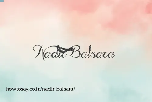 Nadir Balsara