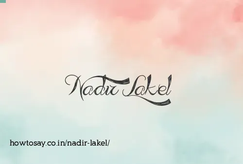 Nadir Lakel