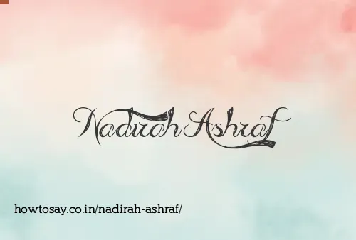 Nadirah Ashraf