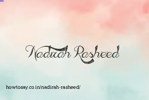 Nadirah Rasheed