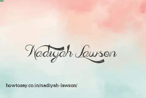 Nadiyah Lawson