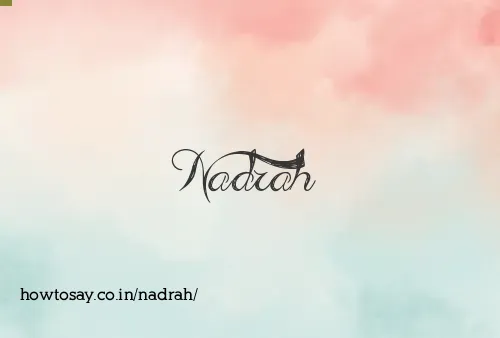 Nadrah